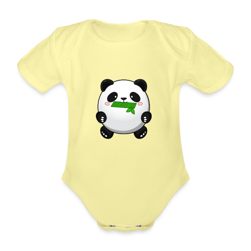 Fat Panda mit Bambus - Pandabär Cute Kawaii Bär