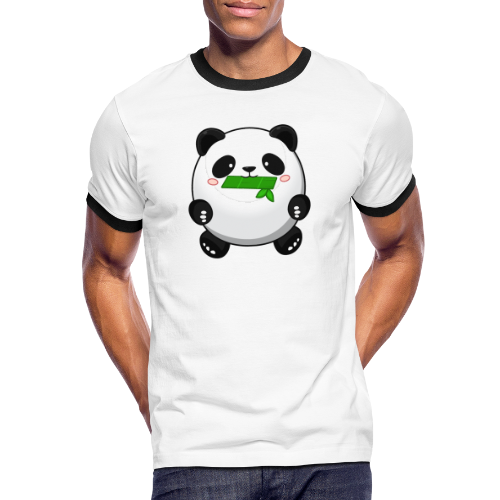 Fat Panda mit Bambus - Pandabär Cute Kawaii Bär