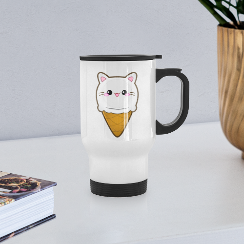 Ice Cream Cat Eiscreme Eis Katze Vanille Eiskugel