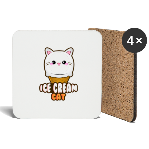 Ice Cream Cat Eiscreme Eis Katze Vanille Eiskugel