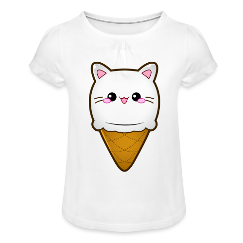 Ice Cream Cat Eiscreme Eis Katze Vanille Eiskugel