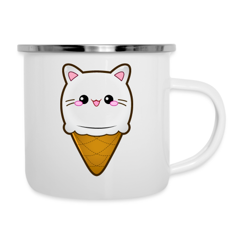 Ice Cream Cat Eiscreme Eis Katze Vanille Eiskugel