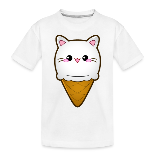 Ice Cream Cat Eiscreme Eis Katze Vanille Eiskugel